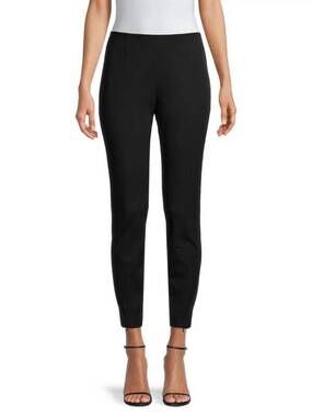 Milly Reagan Bi-Stretch Black Trousers Pants 2 XS NEW Minimalist Quiet Luxury